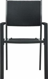 vidaXL 5-częściowy zestaw mebli ogrodowych, czarny 5