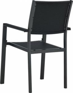 vidaXL 5-częściowy zestaw mebli ogrodowych, czarny 7