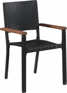 vidaXL vidaXL 5-częściowy zestaw mebli ogrodowych, czarny 3