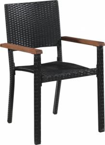 vidaXL 5-częściowy zestaw mebli ogrodowych, czarny 5