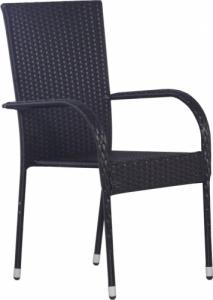 vidaXL 5-częściowy zestaw mebli ogrodowych, czarny 5