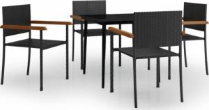vidaXL vidaXL 5-częściowy zestaw mebli ogrodowych, czarny 2