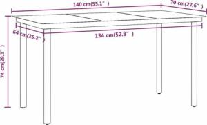 vidaXL 7-cz. zestaw mebli ogrodowych, z poduszkami, brązowo-czarny 8