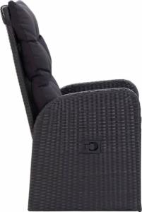 vidaXL vidaXL 7-częściowy zestaw mebli ogrodowych z poduszkami, czarny 6