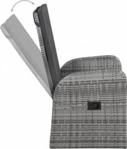 vidaXL vidaXL 7-częściowy zestaw mebli ogrodowych z poduszkami, szary 5