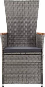 vidaXL 7-częściowy zestaw mebli ogrodowych z poduszkami, szary 4