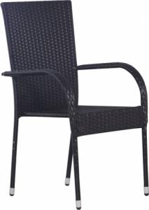 vidaXL vidaXL 7-częściowy zestaw mebli ogrodowych, czarny 5