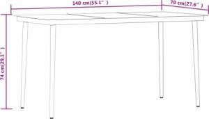vidaXL vidaXL 7-częściowy zestaw mebli ogrodowych, czarny 7