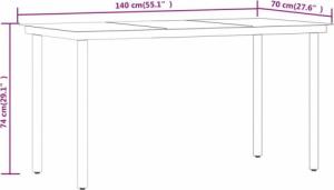 vidaXL vidaXL 7-częściowy zestaw mebli ogrodowych, czarny 9
