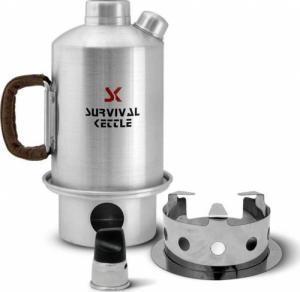 Survival Kettle Aluminiowa Kuchenka czajnik turystyczny Survival Kettle srebrna - zestaw Uniwersalny 1
