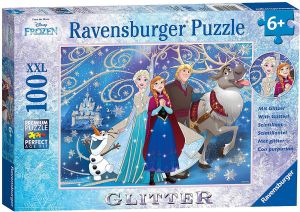 Ravensburger Puzzle Disney Frozen Glittery Snow 100 elementów (13610) 1
