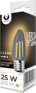 Forever TelForceOne Żarówka LED Filament E27 C35 2W 230V 2700K 250lm COG przezroczysta Forever Light 1