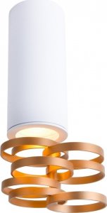 Lampa sufitowa Selsey SELSEY Spot Elvenes biały z regulowanymi złotymi pierścieniami 1