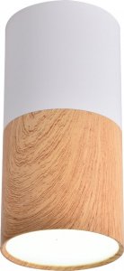 Lampa sufitowa Selsey SELSEY Spot Elvenes biały ze wstawką w kolorze drewna wysoki 1