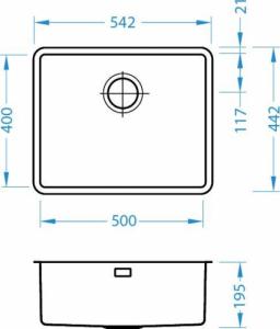Zlewozmywak Alveus Kombino 50 FS  stalowy MONARCH złoto 3
