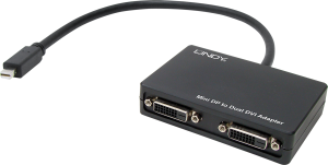 Lindy DisplayPort Mini - DVI-D x2 0.15m czarny (41731) 1