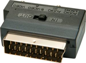 Adapter AV Lindy Scart - RCA (Cinch) x3 + S-Video czarny (35628) 2