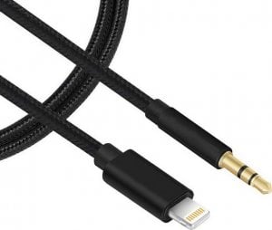 Kabel USB Lightning - mini Jack 3.5 mm 1 m Czarny 1