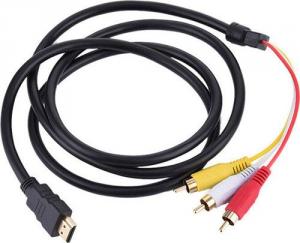 Kabel HDMI -  RCA (Cinch) x3 1.5m czarny (24697) 3