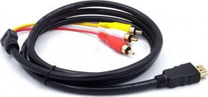 Kabel HDMI -  RCA (Cinch) x3 1.5m czarny (24697) 4