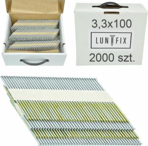 Lun Fix Gwoździe 3,3x100 mm do gwoździarki gładkie ocynkowane 2000szt 1