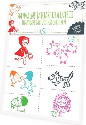 Zuzu Toys Zmywalne tatuaże dla dzieci - Postaci z bajek - 145656 1