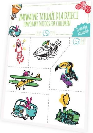 Zuzu Toys Zmywalne tatuaże dla dzieci - Pojazdy - 145659 2