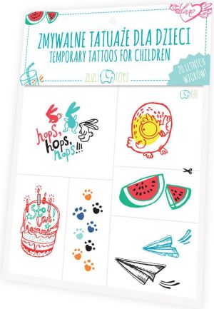 Zuzu Toys Zmywalne tatuaże dla dzieci - Letnie wzory - 145658 1