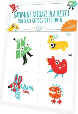 Zuzu Toys Zmywalne tatuaże dla dzieci - Potwory - 145660 1