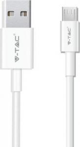 Kabel USB V-TAC USB-A - microUSB 1 m Biały (SKU 8480) 1