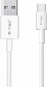 Kabel USB V-TAC USB-A - USB-C 1 m Biały (SKU 8482) 1