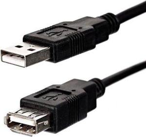 Kabel USB Logo USB-A - USB-A 1.8 m Czarny 1