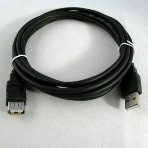 Kabel USB Logo USB-A - USB-A 1.8 m Czarny 2