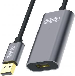 Kabel USB Unitek USB-A - USB-A 10 m Czarny (Y-272) 2