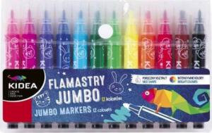 Derform Flamastry Jumbo 12 kolorów KIDEA 1