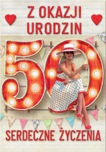 Trend Kartka okolicznościowa Urodziny 50 MF33 1