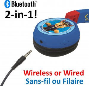 Słuchawki Lexibook Słuchawki 2 w 1 Bluetooth® i przewodowe, składane, z bezpieczną dla dzieci głośnością Paw Patrol 2