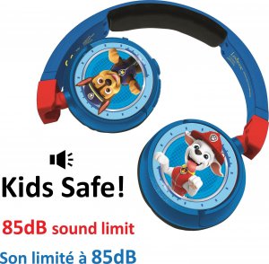 Słuchawki Lexibook Słuchawki 2 w 1 Bluetooth® i przewodowe, składane, z bezpieczną dla dzieci głośnością Paw Patrol 3