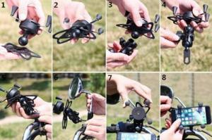 DKM X GRIP UCHWYT TELEFONU ROWEROWY MOTOCYKLOWY + GUMY 15