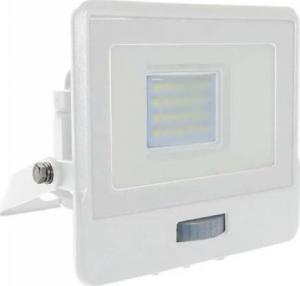 Naświetlacz V-TAC Projektor LED V-TAC 20W SAMSUNG CHIP Czujnik Ruchu Biały Z MUFĄ VT-128S 6400K 1510lm 5 Lat Gwarancji 1