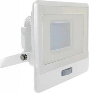 Naświetlacz V-TAC Projektor LED V-TAC 30W SAMSUNG CHIP Czujnik Ruchu Biały Z MUFĄ VT-138S 6400K 2340lm 5 Lat Gwarancji 1