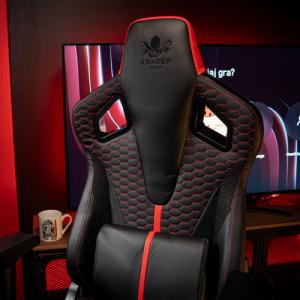 Fotel Kraken Apollo szaro-czerwony 14