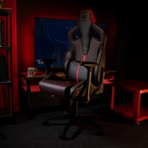 Fotel Kraken Apollo szaro-czerwony 18