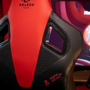 Fotel Kraken Apollo szaro-czerwony 7