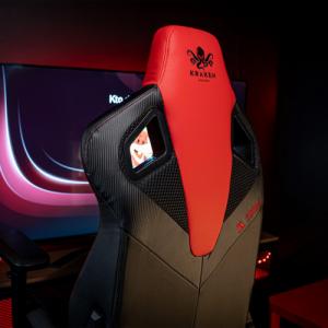 Fotel Kraken Apollo szaro-czerwony 9