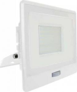 Naświetlacz V-TAC Projektor LED V-TAC 50W SAMSUNG CHIP Czujnik Ruchu Biały Z MUFĄ VT-158S 6400K 4000lm 5 Lat Gwarancji 1