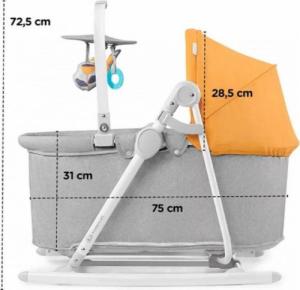 KinderKraft Kinderkraft leżaczek 5w1 NOLA stone grey 1