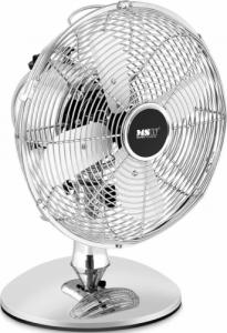 Wentylator MSW Wentylator wiatrak biurkowy stołowy śr. 295 mm 3 prędkości 30 W srebrny Wentylator wiatrak biurkowy stołowy śr. 295 mm 3 prędkości 30 W srebrny 2