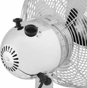 Wentylator MSW Wentylator wiatrak biurkowy stołowy śr. 295 mm 3 prędkości 30 W srebrny Wentylator wiatrak biurkowy stołowy śr. 295 mm 3 prędkości 30 W srebrny 3