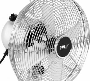 Wentylator MSW Wentylator wiatrak biurkowy stołowy śr. 295 mm 3 prędkości 30 W srebrny Wentylator wiatrak biurkowy stołowy śr. 295 mm 3 prędkości 30 W srebrny 5